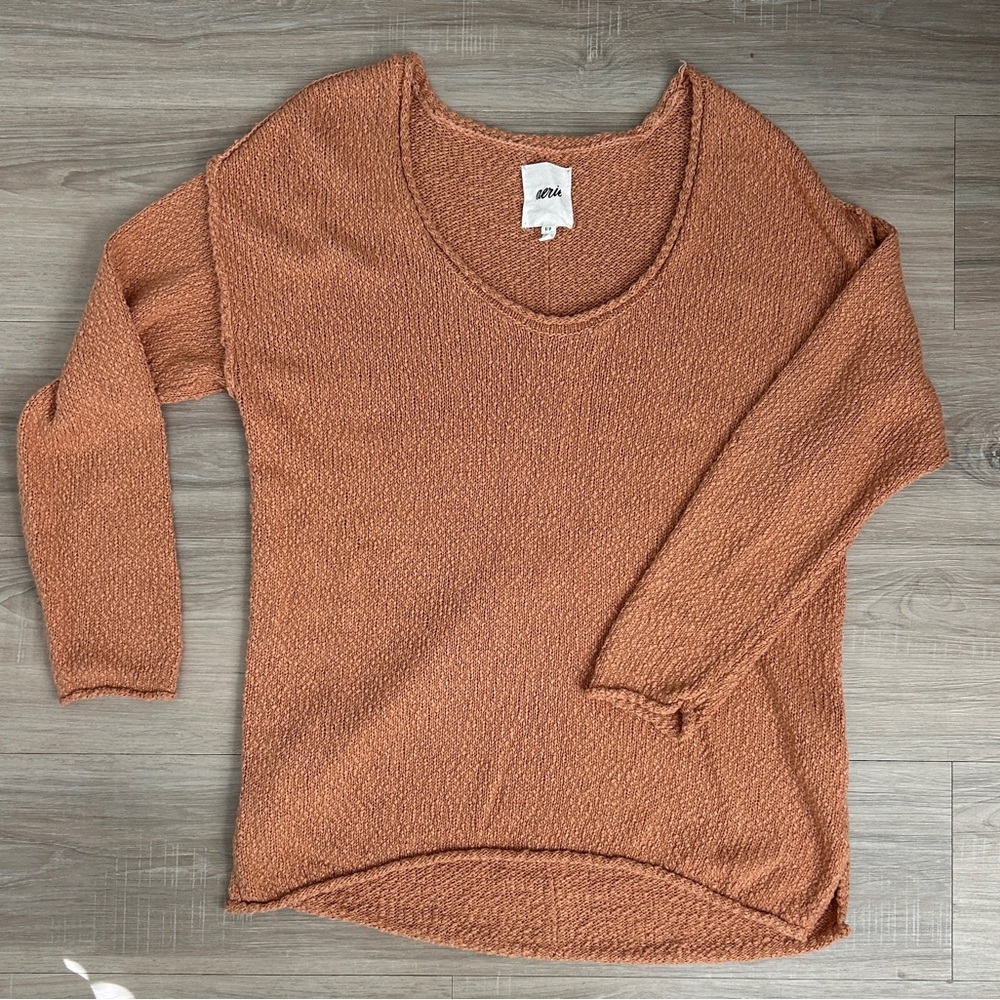 Aerie Women's Cozy Copper Scoop Neck Sweater